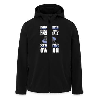 Dressur Weil Das Pferd Einen Applaus Verdient - Recycelte Männer Softshell-Jacke von Stanley/Stella - Schwarz - Vorne - AI Model Male 185 light (185cm)