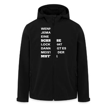 Wenn jemand eine Schraube locker hat Mutter Spruch - Recycelte Männer Softshell-Jacke von Stanley/Stella - Schwarz - Vorne - AI Model Male 185 light (185cm)