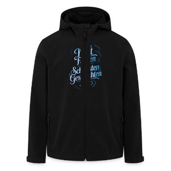 Mit Mut Fangen Die Schönsten Geschichten An - Recycelte Männer Softshell-Jacke von Stanley/Stella - Schwarz - Vorne - AI Model Male 185 light (185cm)
