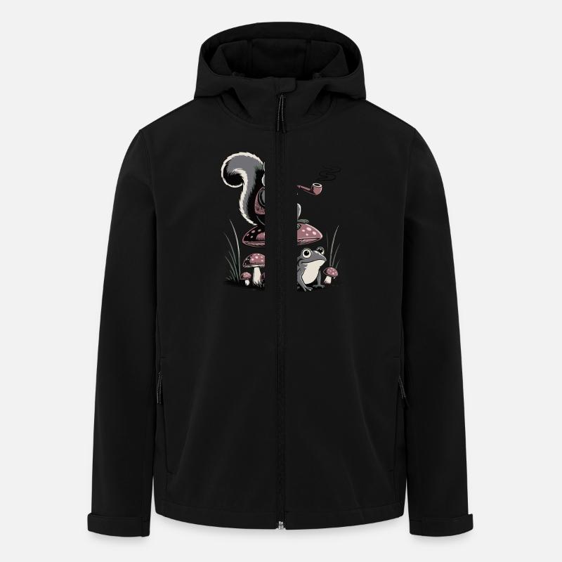SQUIRRELS AND FROGS - Men’s Recycled Softshell Jacket by Stanley/Stella - black