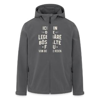 Vieille femme maléfique légendaire – Déclaration - Veste softshell homme en polyester recyclé Stanley/Stella - charbon - Devant - AI Model Male 185 light (185cm)
