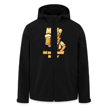 Party Outfit Männer Herren mit Spruch Wochenende - Recycelte Männer Softshell-Jacke von Stanley/Stella - Schwarz - Vorne - AI Model Male 185 light (185cm)