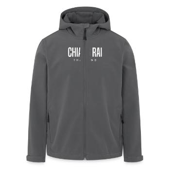Chiang Rai Thaïlande - Veste softshell homme en polyester recyclé Stanley/Stella - charbon - Devant - AI Model Male 185 light (185cm)
