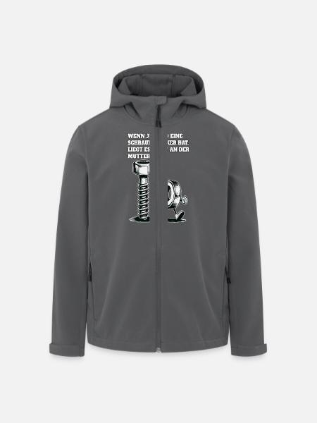 Wenn jemand eine Schraube locker hat Mutter Spruch - Recycelte Männer Softshell-Jacke von Stanley/Stella - Schwarz