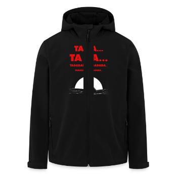TA DA.. Aileron de requin et thème culte - Veste softshell homme en polyester recyclé Stanley/Stella - noir - Devant - AI Model Male 185 light (185cm)