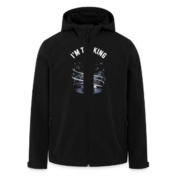 Je suis le roi – Conception d’échecs - Veste softshell homme en polyester recyclé Stanley/Stella - noir - Devant - AI Model Male 185 light (185cm)