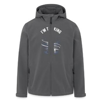 Je suis le roi – Conception d’échecs - Veste softshell homme en polyester recyclé Stanley/Stella - charbon - Devant - AI Model Male 185 light (185cm)