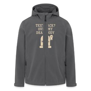 Ghostly breakup-humor-dating-mistake-single - Men’s Recycled Softshell Jacket by Stanley/Stella - anthracite - Front - AI Model Male 185 light (185cm)