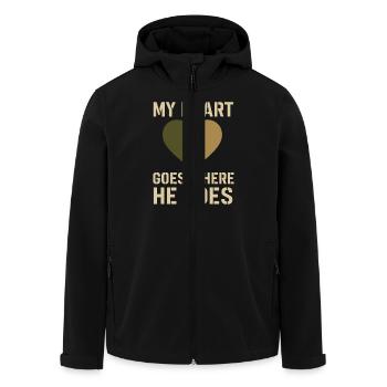 Fière armée sœur militaire frère sœur service famille - Veste softshell homme en polyester recyclé Stanley/Stella - noir - Devant - AI Model Male 185 light (185cm)