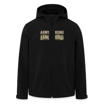 Fière armée sœur militaire frère sœur service famille - Veste softshell homme en polyester recyclé Stanley/Stella - noir - Devant - AI Model Male 185 light (185cm)