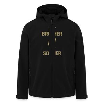 Fière armée sœur militaire frère sœur service famille - Veste softshell homme en polyester recyclé Stanley/Stella - noir - Devant - AI Model Male 185 light (185cm)