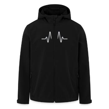 Herzschlag Knotenmuster Maritim - Recycelte Männer Softshell-Jacke von Stanley/Stella - Schwarz - Vorne - AI Model Male 185 light (185cm)