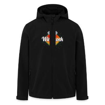 Windhoek Namibia Elephant Vintage Africa Souvenir - Men’s Recycled Softshell Jacket by Stanley/Stella - black - Front - AI Model Male 185 light (185cm)