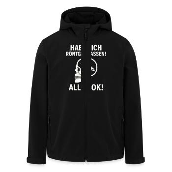 Röntgenbild mit Vogel im Kopf - Recycelte Männer Softshell-Jacke von Stanley/Stella - Schwarz - Vorne - AI Model Male 185 light (185cm)