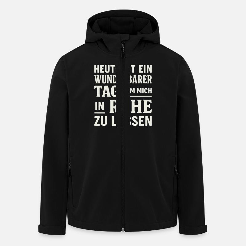 Leave alone – sarcastic design - Men’s Recycled Softshell Jacket by Stanley/Stella - black