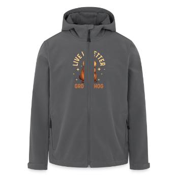 Live Is Better With A Groundhog Animal Rodent - Recycelte Männer Softshell-Jacke von Stanley/Stella - Anthrazit - Vorne - AI Model Male 185 light (185cm)