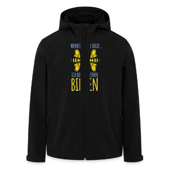 Lustige Imker Geschenke Hobbyimker Imkerei Biene - Recycelte Männer Softshell-Jacke von Stanley/Stella - Schwarz - Vorne - AI Model Male 185 light (185cm)