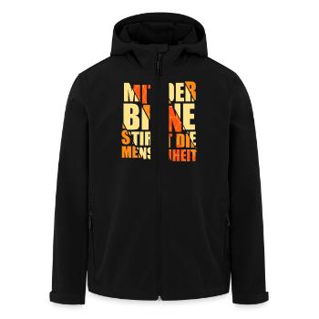 Imker Bienenzüchter Spruch Bienenliebhaber Imkerei - Recycelte Männer Softshell-Jacke von Stanley/Stella - Schwarz - Vorne - AI Model Male 185 light (185cm)