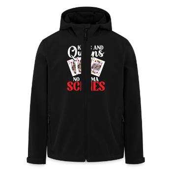 Pinochle Trick Taking Game Drama King Queen - Men’s Recycled Softshell Jacket by Stanley/Stella - black - Front - AI Model Male 185 light (185cm)
