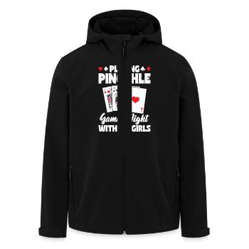 Playing Pinochle Game Night With My Girls - Recycelte Männer Softshell-Jacke von Stanley/Stella - Schwarz - Vorne - AI Model Male 185 light (185cm)