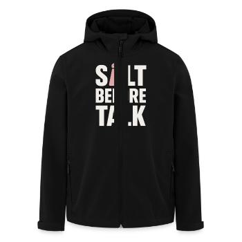 Salzliebhaber Natriumabhängiger Nacl Meme - Recycelte Männer Softshell-Jacke von Stanley/Stella - Schwarz - Vorne - AI Model Male 185 light (185cm)