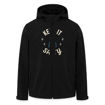 Salzliebhaber Natriumabhängiger Nacl Meme - Recycelte Männer Softshell-Jacke von Stanley/Stella - Schwarz - Vorne - AI Model Male 185 light (185cm)