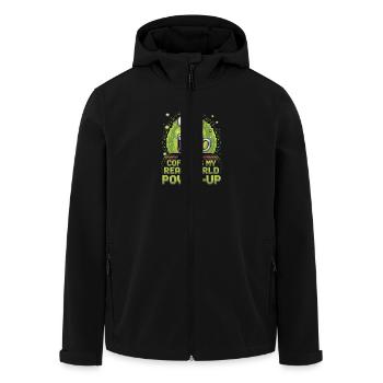 Coffee is my Real-World Power-Up – Gamer & Kaffee - Recycelte Männer Softshell-Jacke von Stanley/Stella - Schwarz - Vorne - AI Model Male 185 light (185cm)