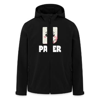 Ciseaux Pierre Papier Groupe École Jeu Papier Figurine - Veste softshell homme en polyester recyclé Stanley/Stella - noir - Devant - AI Model Male 185 light (185cm)