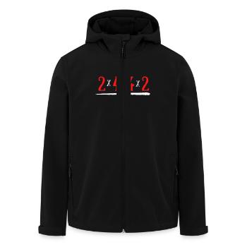 Equation maths humor 2*4= 4*2 - Men’s Recycled Softshell Jacket by Stanley/Stella - black - Front - AI Model Male 185 light (185cm)
