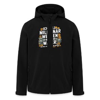 Ich will Millionär werden wie mein Vater – Humor - Recycelte Männer Softshell-Jacke von Stanley/Stella - Schwarz - Vorne - AI Model Male 185 light (185cm)
