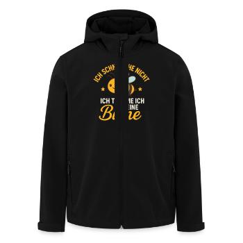 Je ne ronfle pas – rêve d’abeille - Veste softshell homme en polyester recyclé Stanley/Stella - noir - Devant - AI Model Male 185 light (185cm)