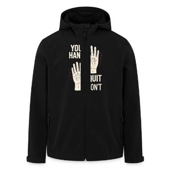 Entraînement de la force de préhension pour les grimpeurs Hangboard - Veste softshell homme en polyester recyclé Stanley/Stella - noir - Devant - AI Model Male 185 light (185cm)