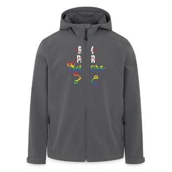 Homosexualité LGBTQ & LGBT Gay Lesbienne - Veste softshell homme en polyester recyclé Stanley/Stella - charbon - Devant - AI Model Male 185 light (185cm)