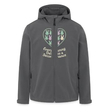 Bunny Mom Rabbit Rescue Adopt, Buy - Men’s Recycled Softshell Jacket by Stanley/Stella - anthracite - Front - AI Model Male 185 light (185cm)