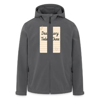 Dankbarkeitspraxis Journalliebhaber Emotional - Recycelte Männer Softshell-Jacke von Stanley/Stella - Anthrazit - Vorne - AI Model Male 185 light (185cm)