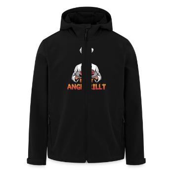 Il est grillé - parfait pour les maîtres du gril et - Veste softshell homme en polyester recyclé Stanley/Stella - noir - Devant - AI Model Male 185 light (185cm)