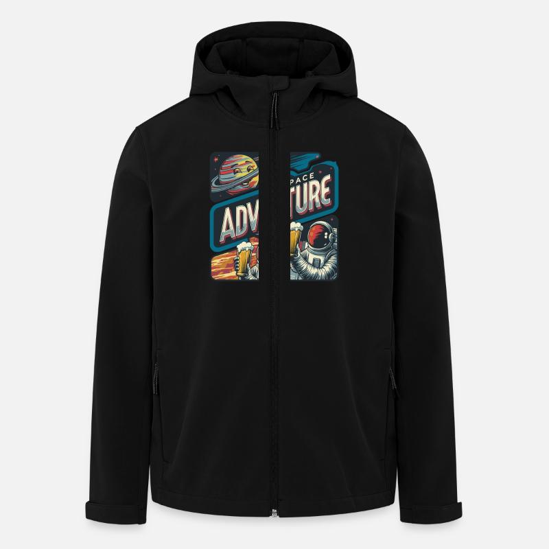 AVENTURE D’ASTRONAUTE - Veste softshell homme en polyester recyclé Stanley/Stella - noir