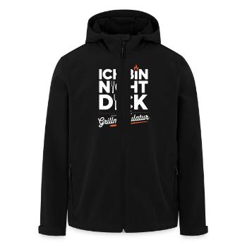 Je ne suis pas gros, ce sont des muscles de gril - Veste softshell homme en polyester recyclé Stanley/Stella - noir - Devant - AI Model Male 185 light (185cm)
