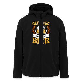 Malle GEH WEG DU BIST KEIN BIER Lustig - Recycelte Männer Softshell-Jacke von Stanley/Stella - Schwarz - Vorne - AI Model Male 185 light (185cm)