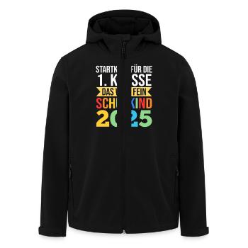 Kita Abschied Erste Klasse Einschulung 2025 - Recycelte Männer Softshell-Jacke von Stanley/Stella - Schwarz - Vorne - AI Model Male 185 light (185cm)