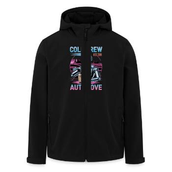 Cold Brew Robot Auto Love Cool Design - Veste softshell homme en polyester recyclé Stanley/Stella - noir - Devant - AI Model Male 185 light (185cm)