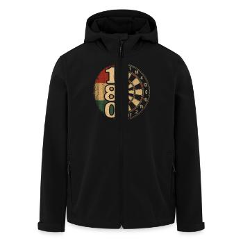 Fléchette rétro style 180 avec disque - Veste softshell homme en polyester recyclé Stanley/Stella - noir - Devant - AI Model Male 185 light (185cm)