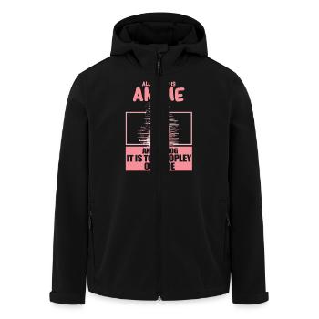 Anime Manga Otaku Kawaii Japan Hund Hundebesitzer - Recycelte Männer Softshell-Jacke von Stanley/Stella - Schwarz - Vorne - AI Model Male 185 light (185cm)
