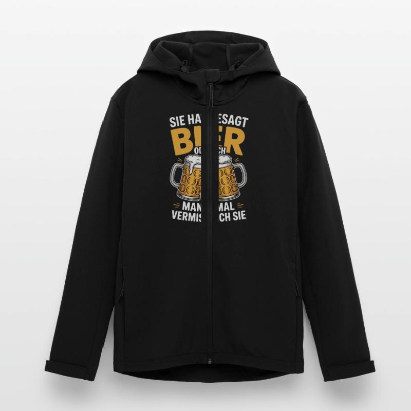 Sie hat gesagt: Bier oder ich. Ich vermisse Sie Recycelte Männer Softshell-Jacke von Stanley/Stella