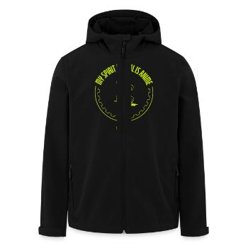 Anime Manga Otaku Kawaii Japan Cosplay Comic - Recycelte Männer Softshell-Jacke von Stanley/Stella - Schwarz - Vorne - AI Model Male 185 light (185cm)