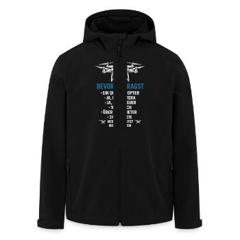 Quadrocopter Drohne Lustiger Spruch - Recycelte Männer Softshell-Jacke von Stanley/Stella - Schwarz - Vorne - AI Model Male 185 light (185cm)