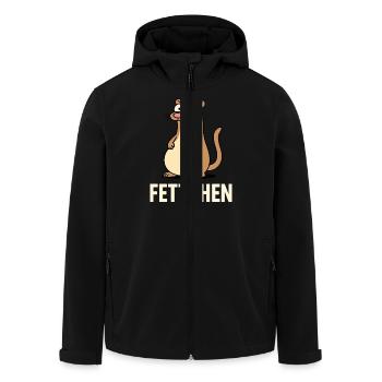 Gros furet drôle dessin animé - Veste softshell homme en polyester recyclé Stanley/Stella - noir - Devant - AI Model Male 185 light (185cm)