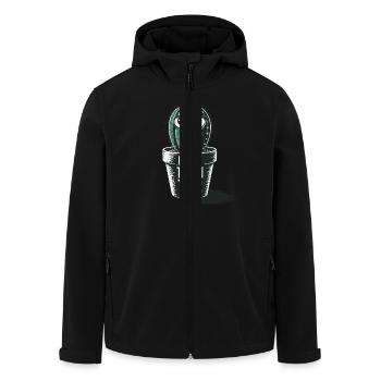 Can't Touch This – Lustiger Kaktus mit Spruch - Recycelte Männer Softshell-Jacke von Stanley/Stella - Schwarz - Vorne - AI Model Male 185 light (185cm)