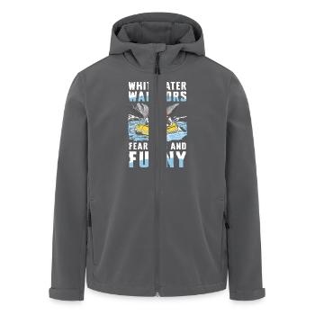 Whitewater Warriors : Rafting intrépide et amusant - Veste softshell homme en polyester recyclé Stanley/Stella - charbon - Devant - AI Model Male 185 light (185cm)