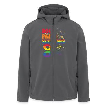 Ciseaux Pierre Papier Hommes Femmes Arc-en-ciel - Veste softshell homme en polyester recyclé Stanley/Stella - noir - Devant - AI Model Male 185 light (185cm)